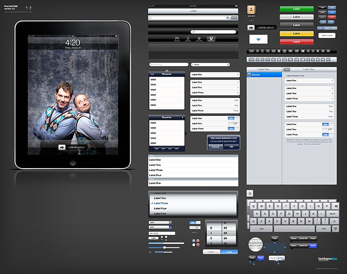O(sh)ӋiPad GUI PSDԴļ